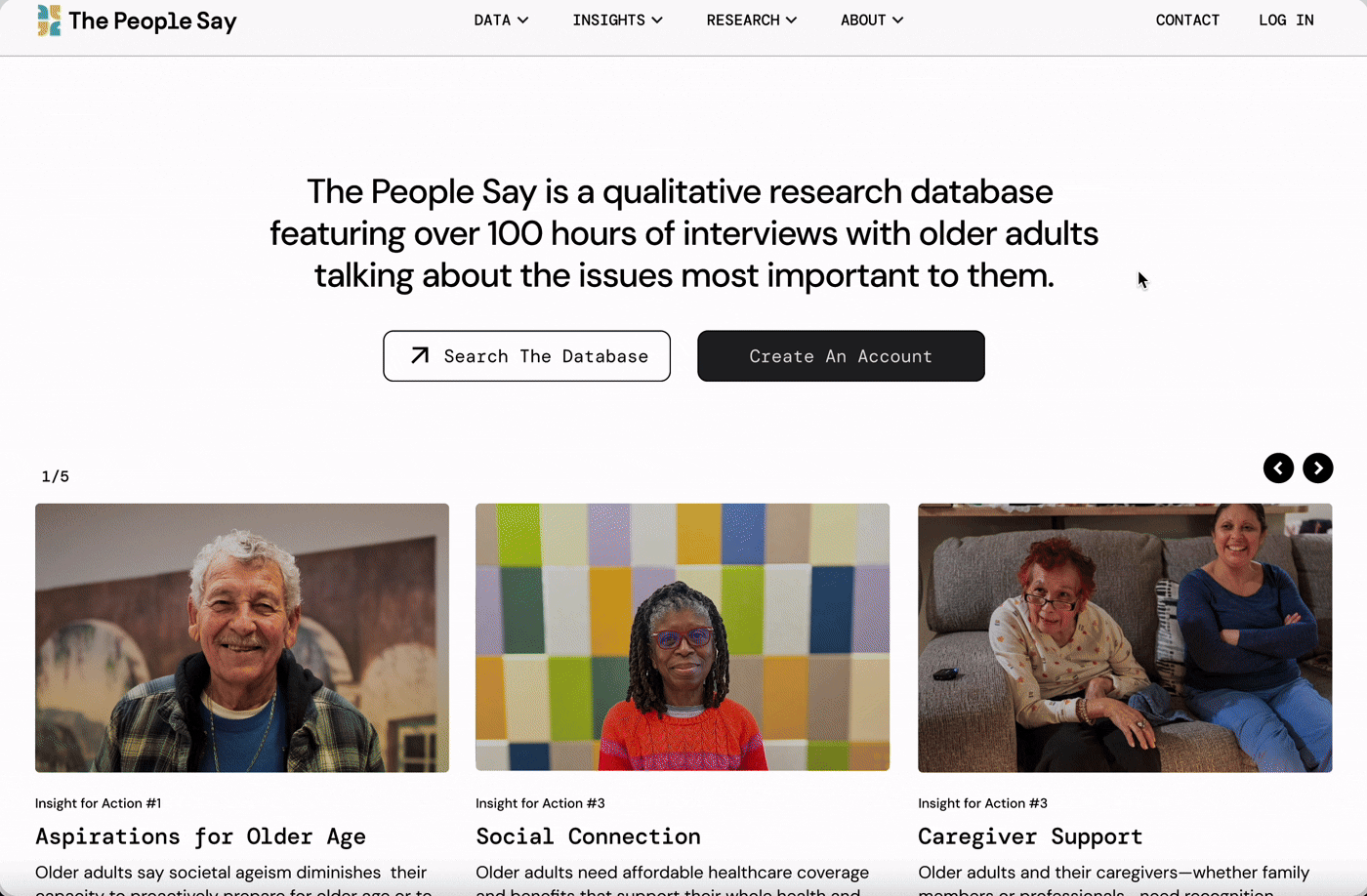 Cover of The People Say project